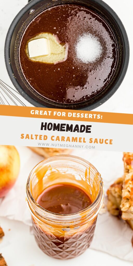 Salted Caramel Sauce pin for Pinterest.