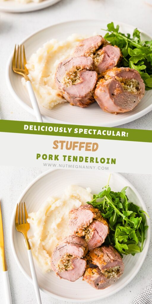 Stuffed Pork Tenderloin pin for Pinterest.
