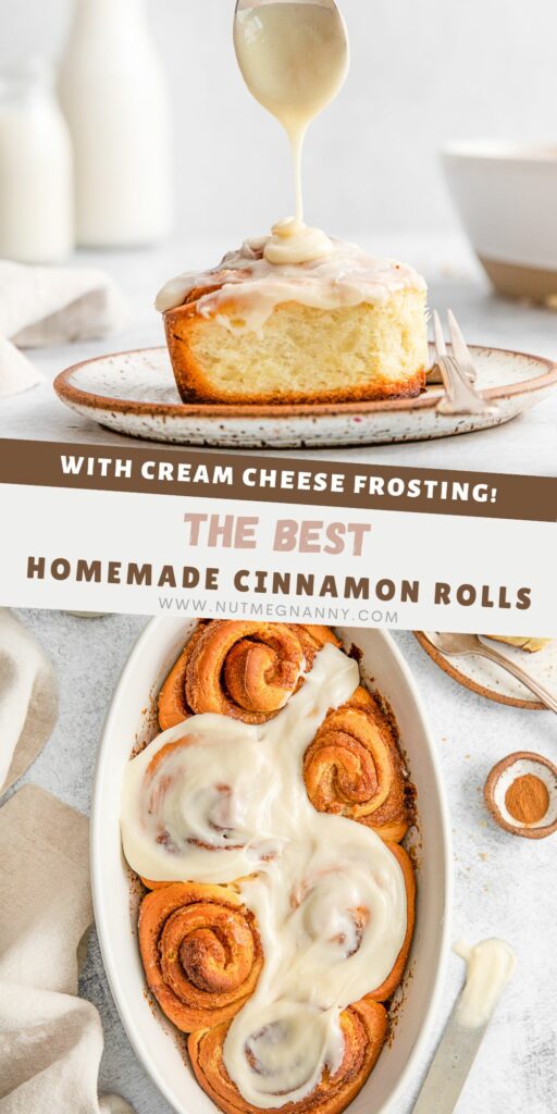 Homemade Cinnamon Rolls pin for Pinterest.