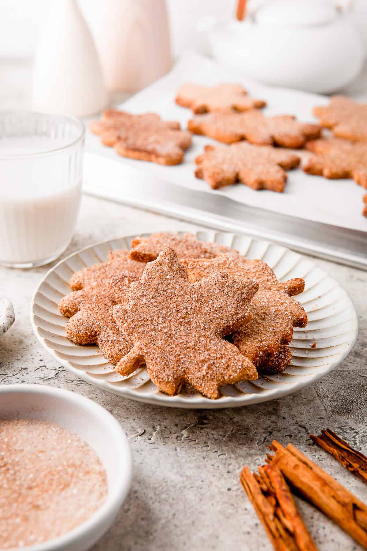  Cinnamon Nut Cookies coated in cinnamon sugar. 