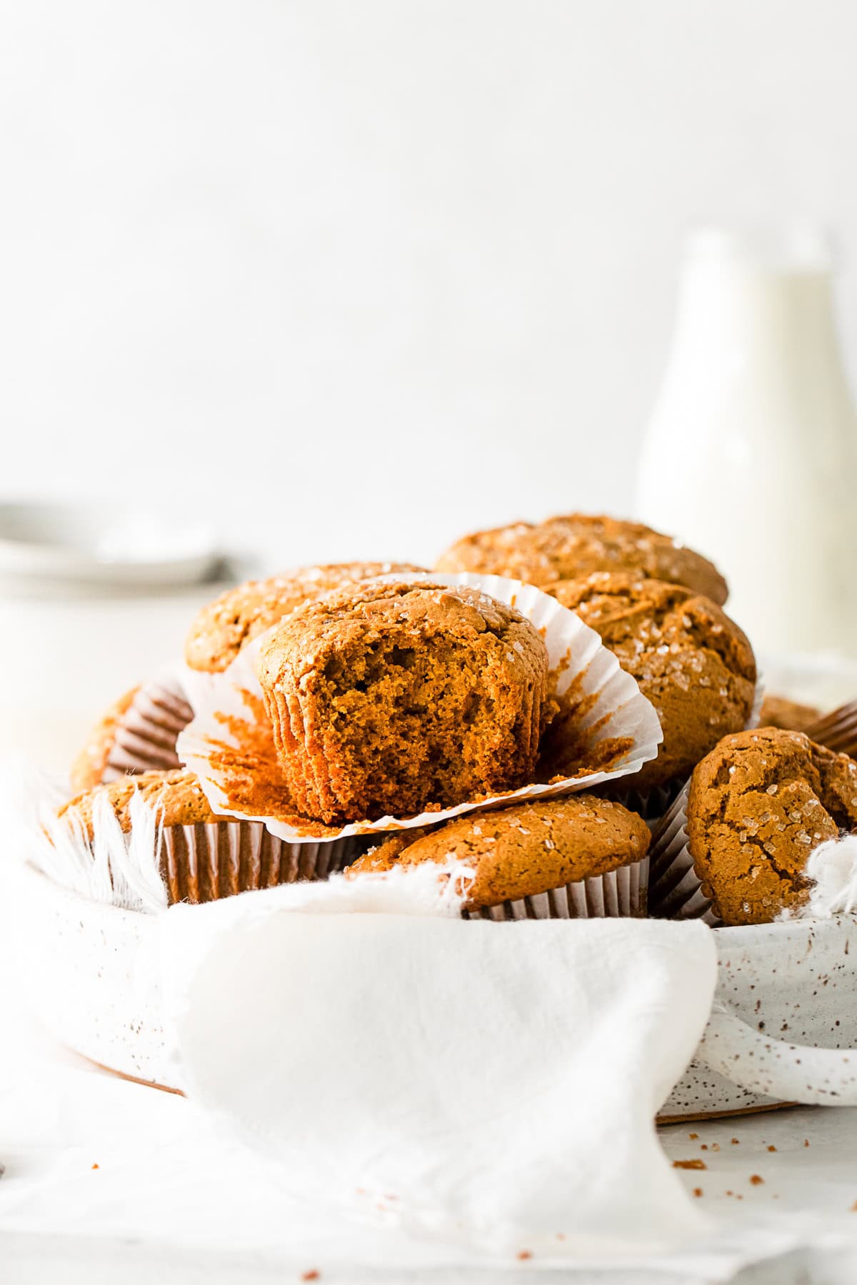 Gingerbread Muffins with a bite taken out of it. 