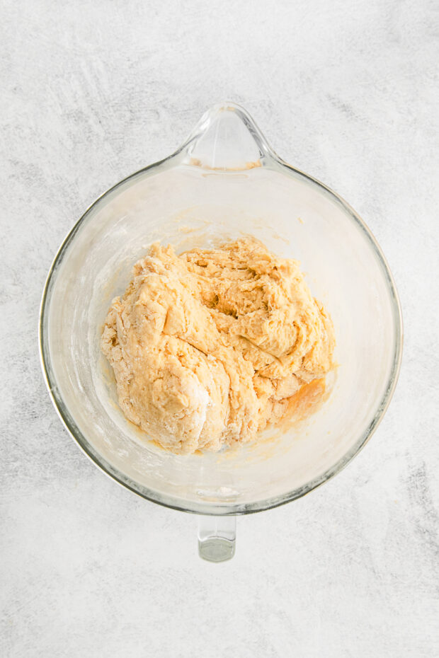Dough in a bowl.