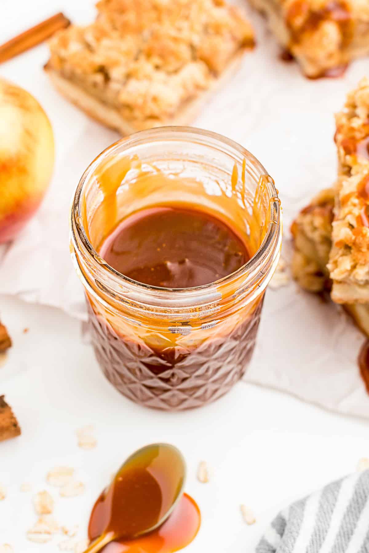 Salted Caramel Sauce in a jar.