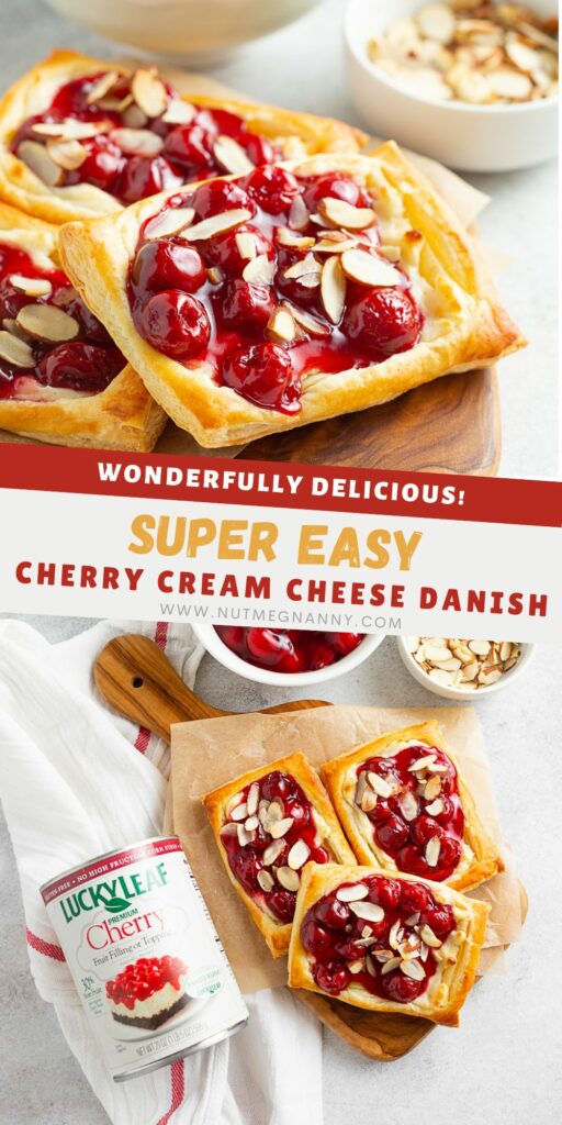 Easy Cherry Danish pin for Pinterest. 
