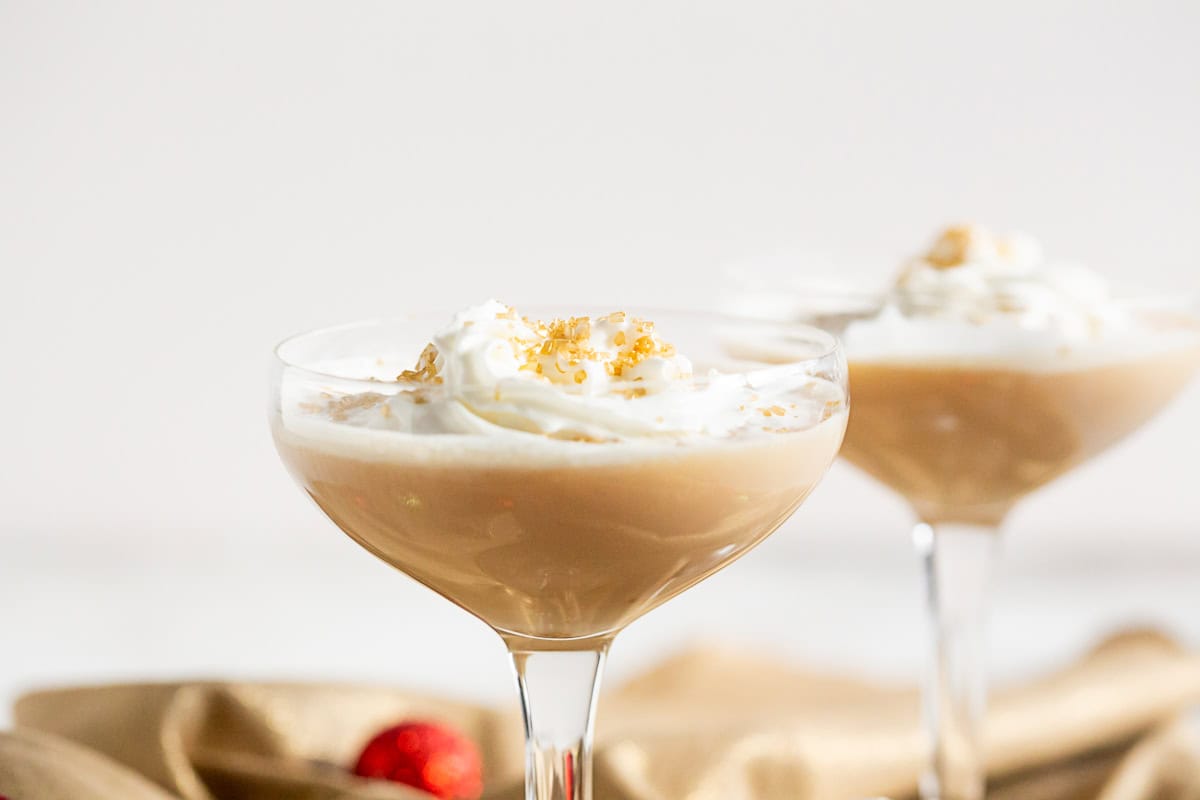 Gingerbread Martini in a glass. 