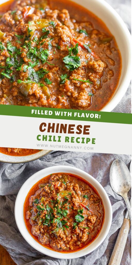Ground Pork Chinese Chili pin for Pinterest. 
