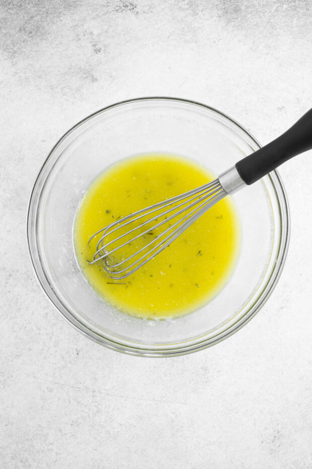 Garlic butter in a bowl. 