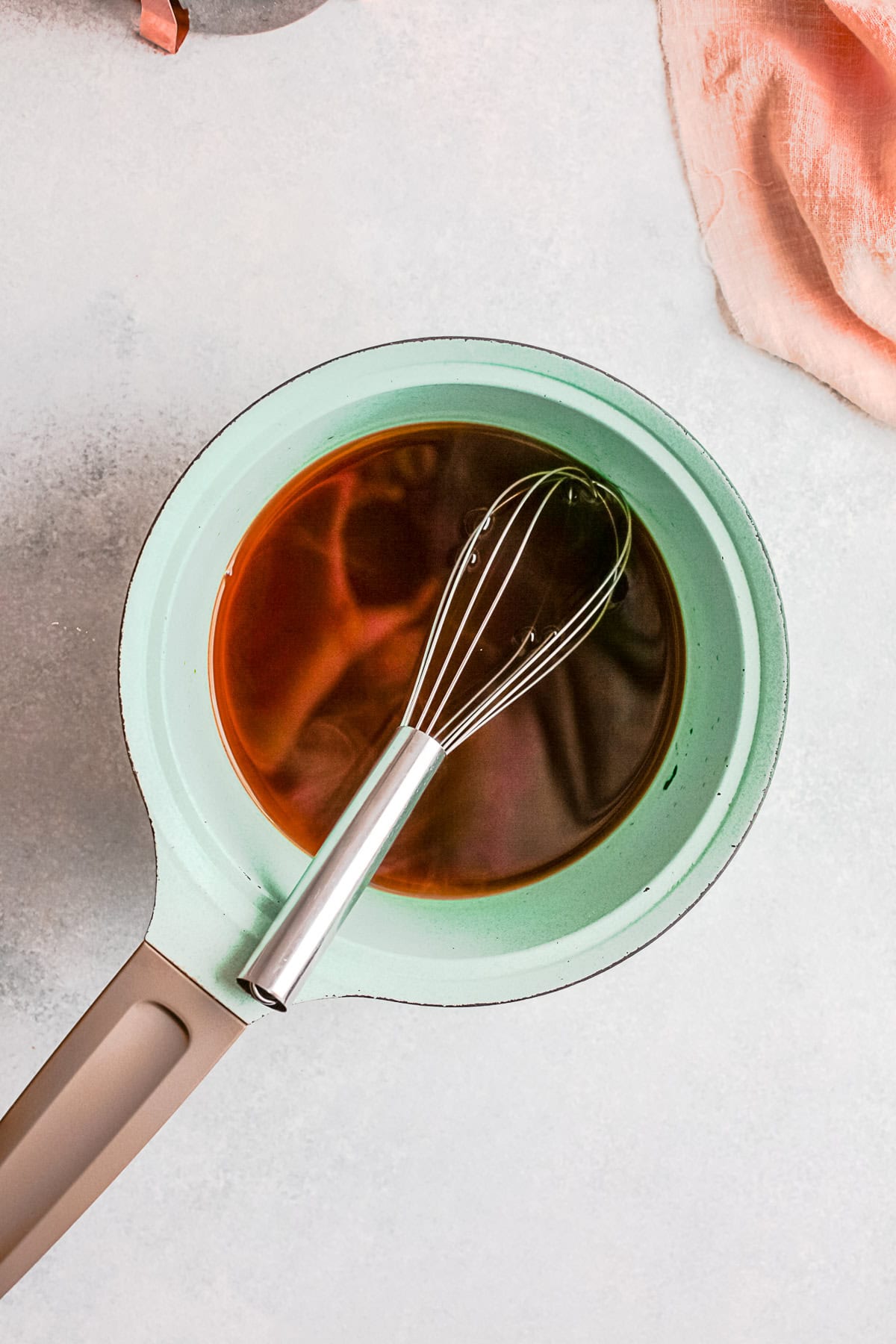 Brown Sugar Syrup in a small pot. 