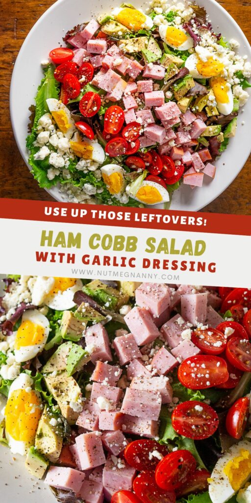 Ham Cobb Salad pin for Pinterest.