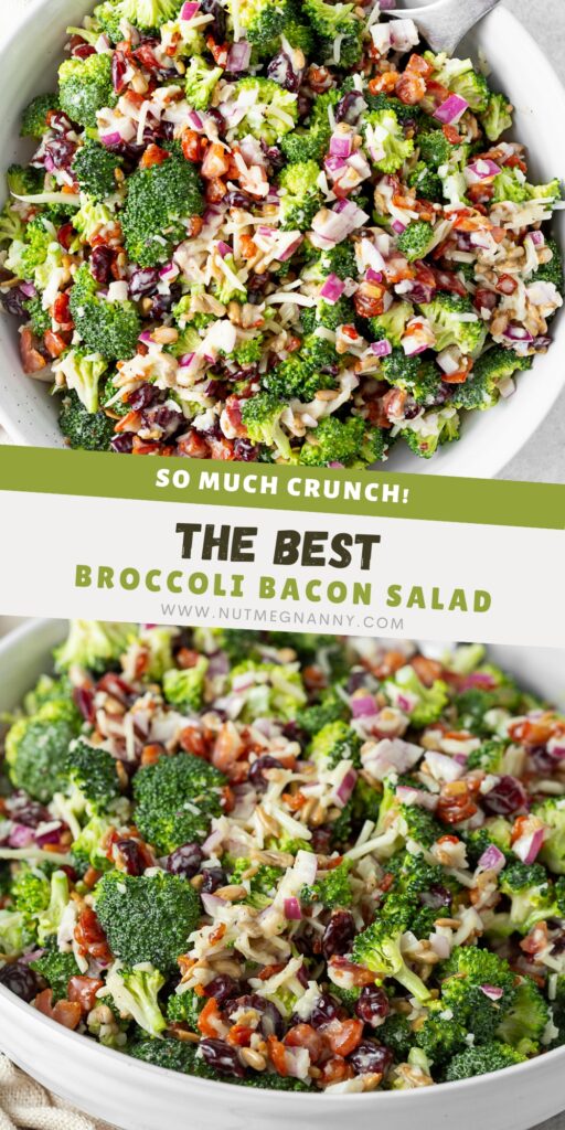 The Best Broccoli Salad pin for Pinterest. 