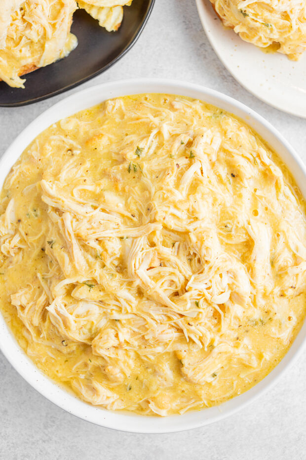 Ohio Shredded Chicken Sandwich in a large bowl.