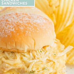 Ohio Shredded Chicken Sandwich graphic for Pinterest.