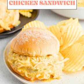 Ohio Shredded Chicken Sandwich graphic for Pinterest.