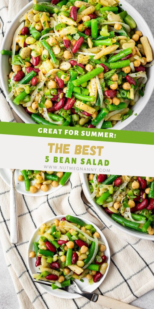 The Best 5 Bean Salad pin for Pinterest. 