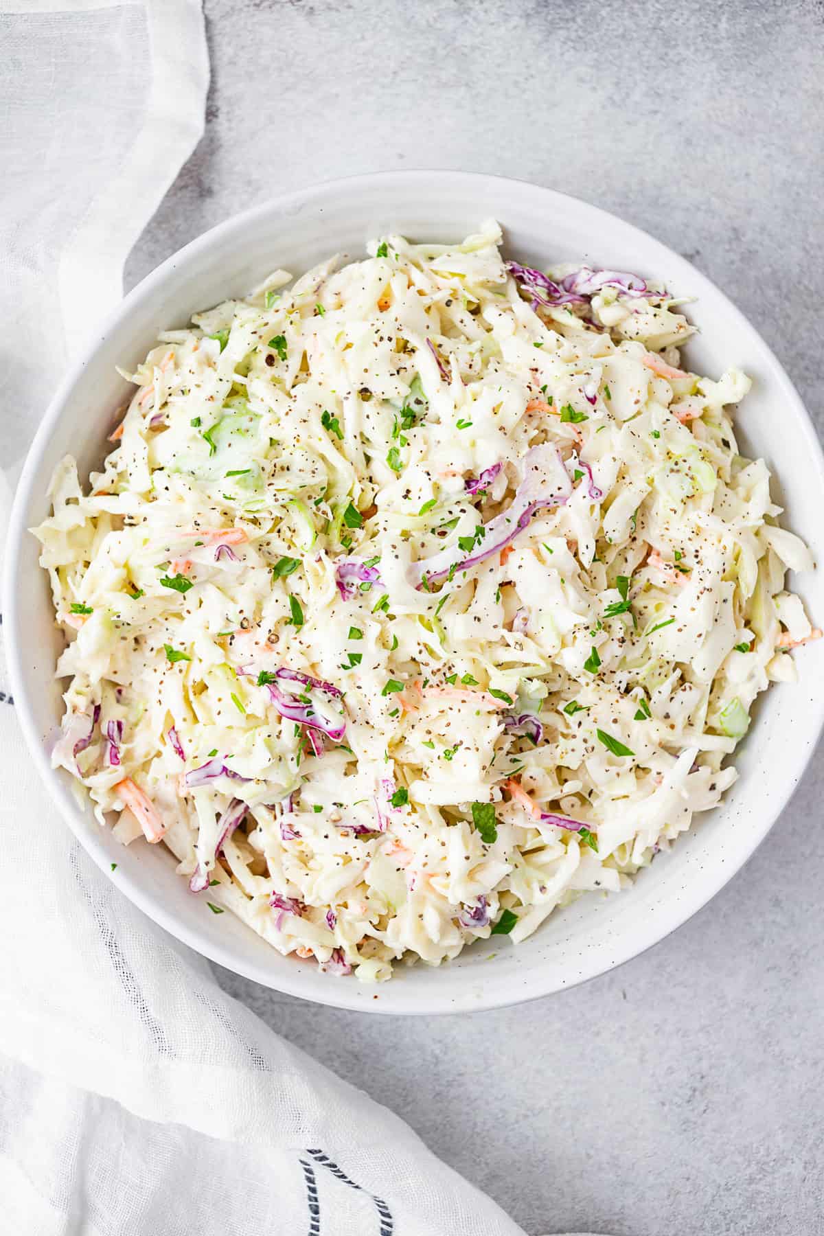 Creamy Coleslaw in a large bowl.