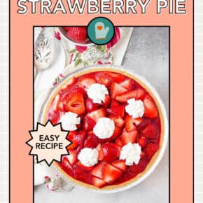 Strawberry Pie on a table.