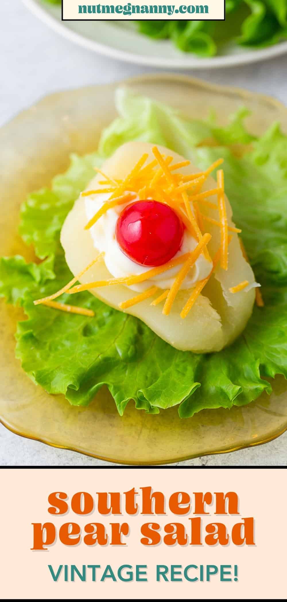 Southern Pear Salad pin for Pinterest. 