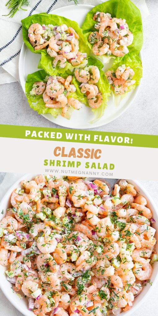 Classic Shrimp Salad pin for Pinterest.