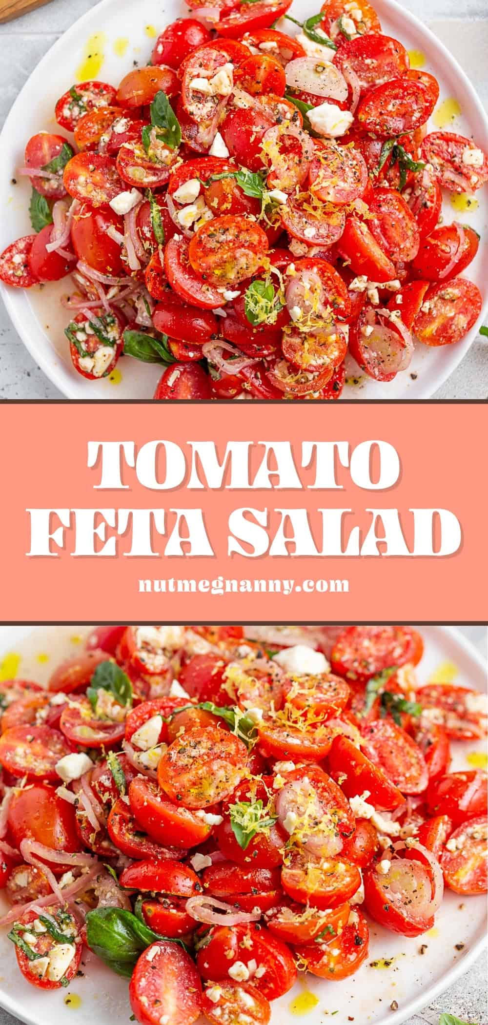 Tomato Feta Salad long pin.