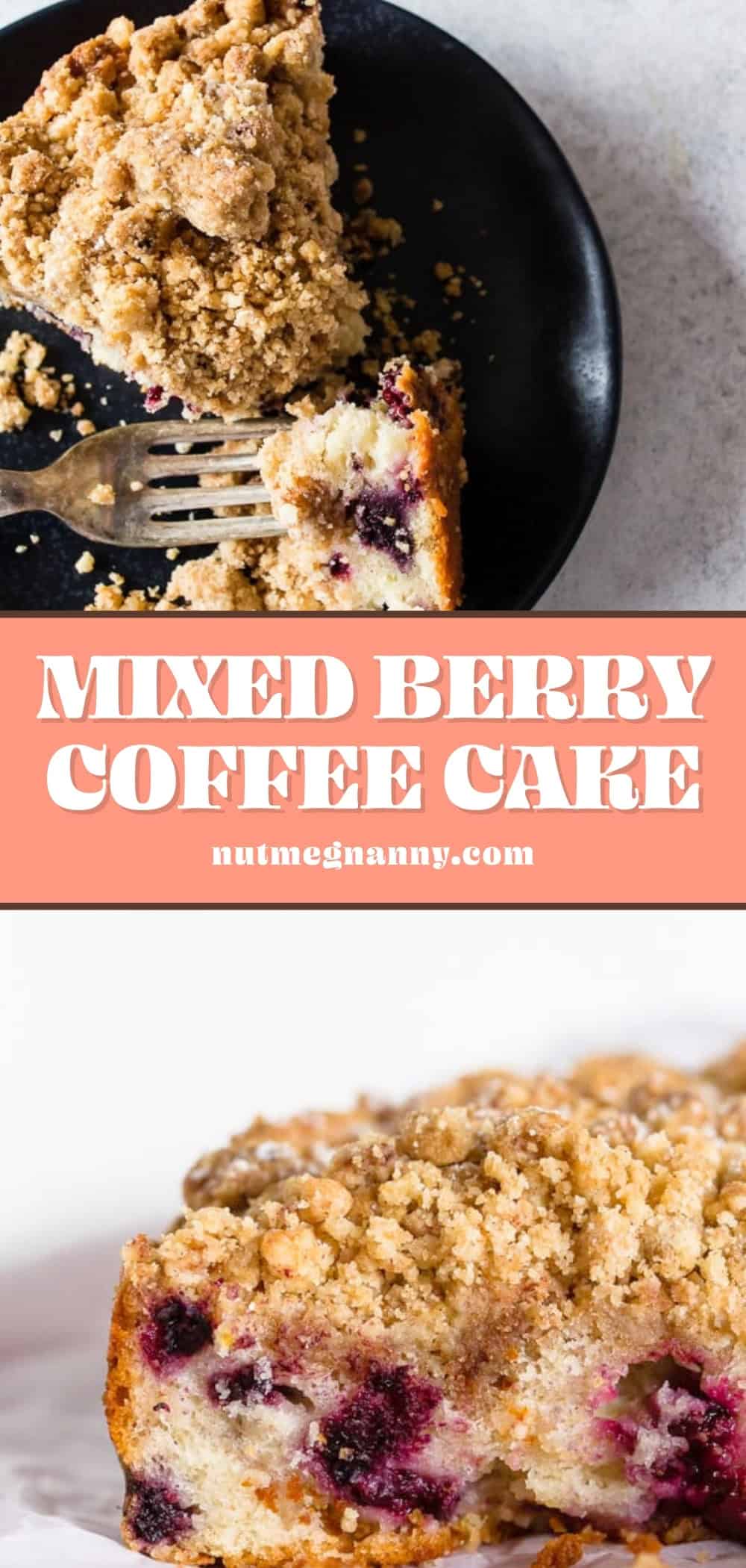 Berry coffee cake pin for Pinterest. 