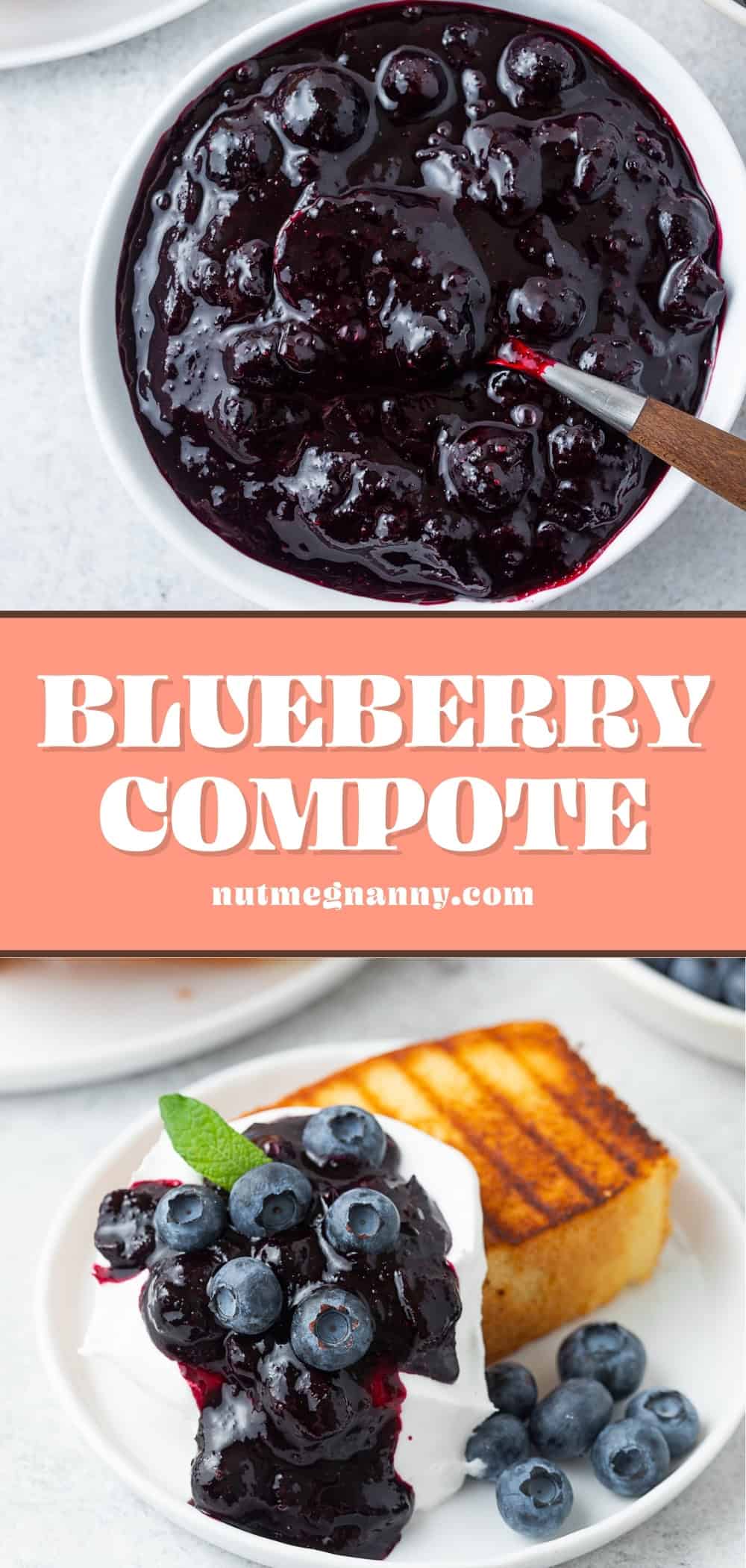 Blueberry Compote pin for Pinterest.