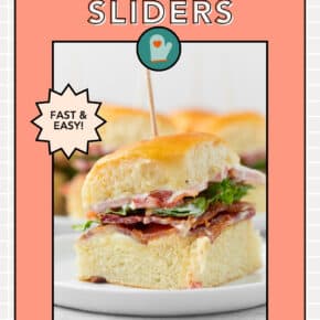 Hawaiian Roll BLT Sliders pin for Pinterest.