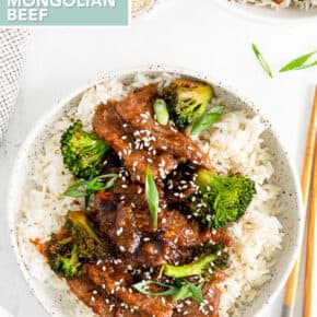 Mongolian Beef pin for Pinterest.