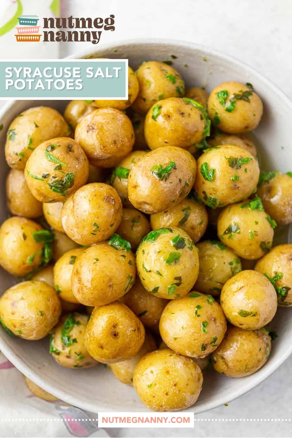 Syracuse Salt Potatoes pin for Pinterest.