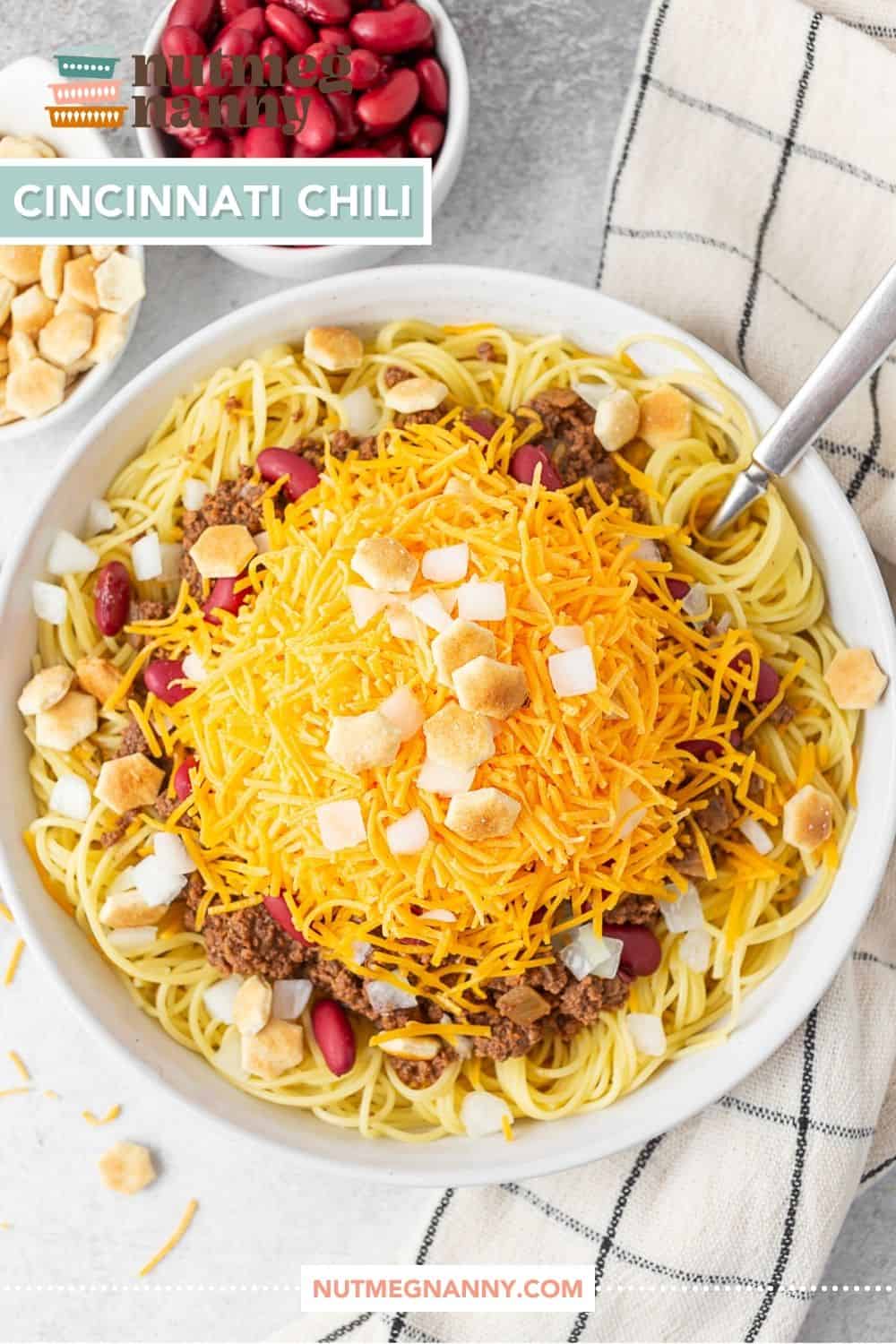 Cincinnati Chili pin for Pinterest. 
